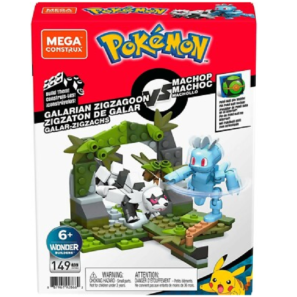 Mega Construx Pokémon Galarian Zigzagoon Construction Set ...