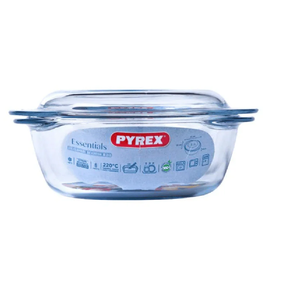 Pyrex R14c Pyrex Essentials Glass Round Casserole High Resistance 1.3L | 207A ...