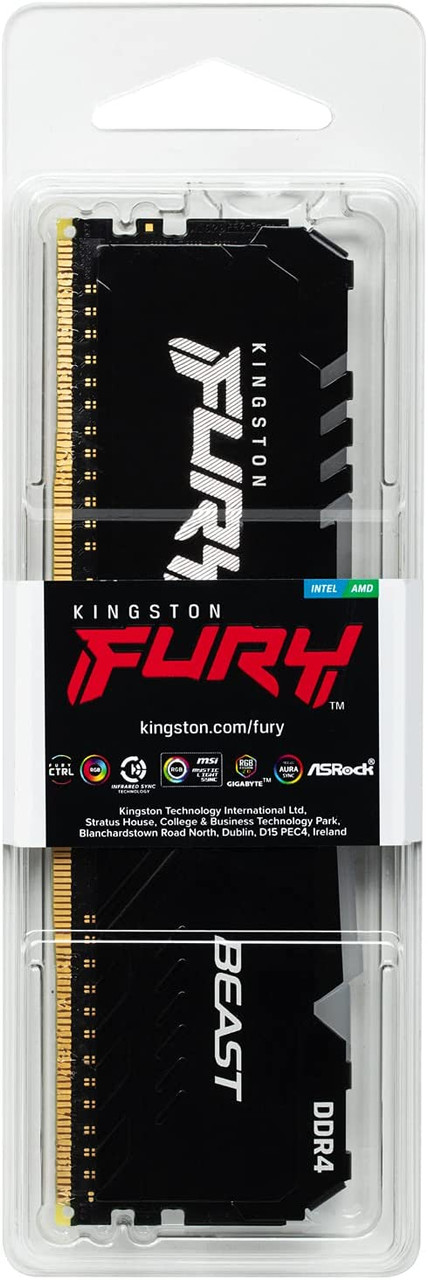 Kingston Fury Beast White RGB - 2 x 16 Go (32 Go) - DDR5 6000 MHz - CL36 -  Mémoire Kingston sur