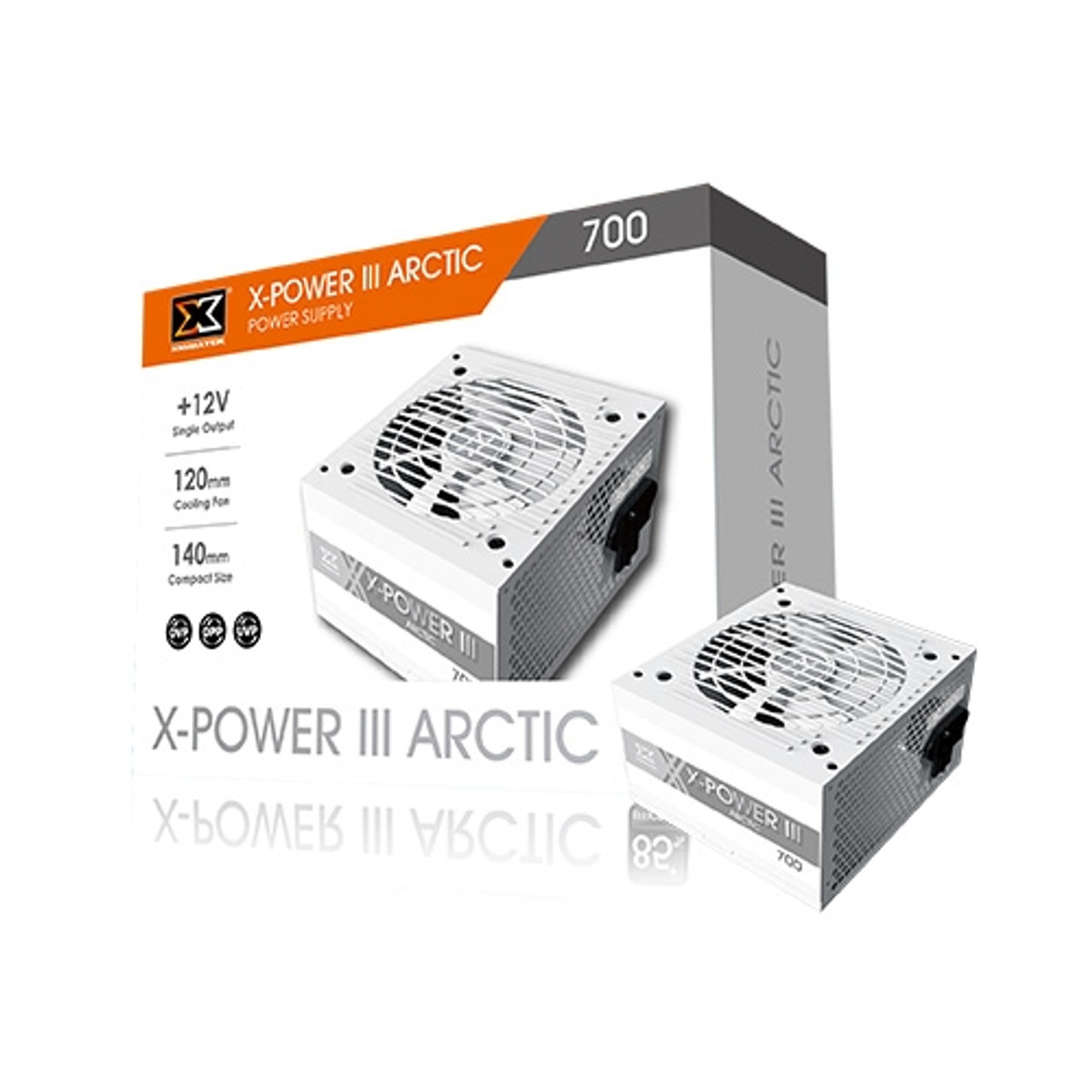 XIGMATEK X-POWER III Arctic Blanc 700W Alimentation PC ATX (EN48106) avec  Quadrimedia