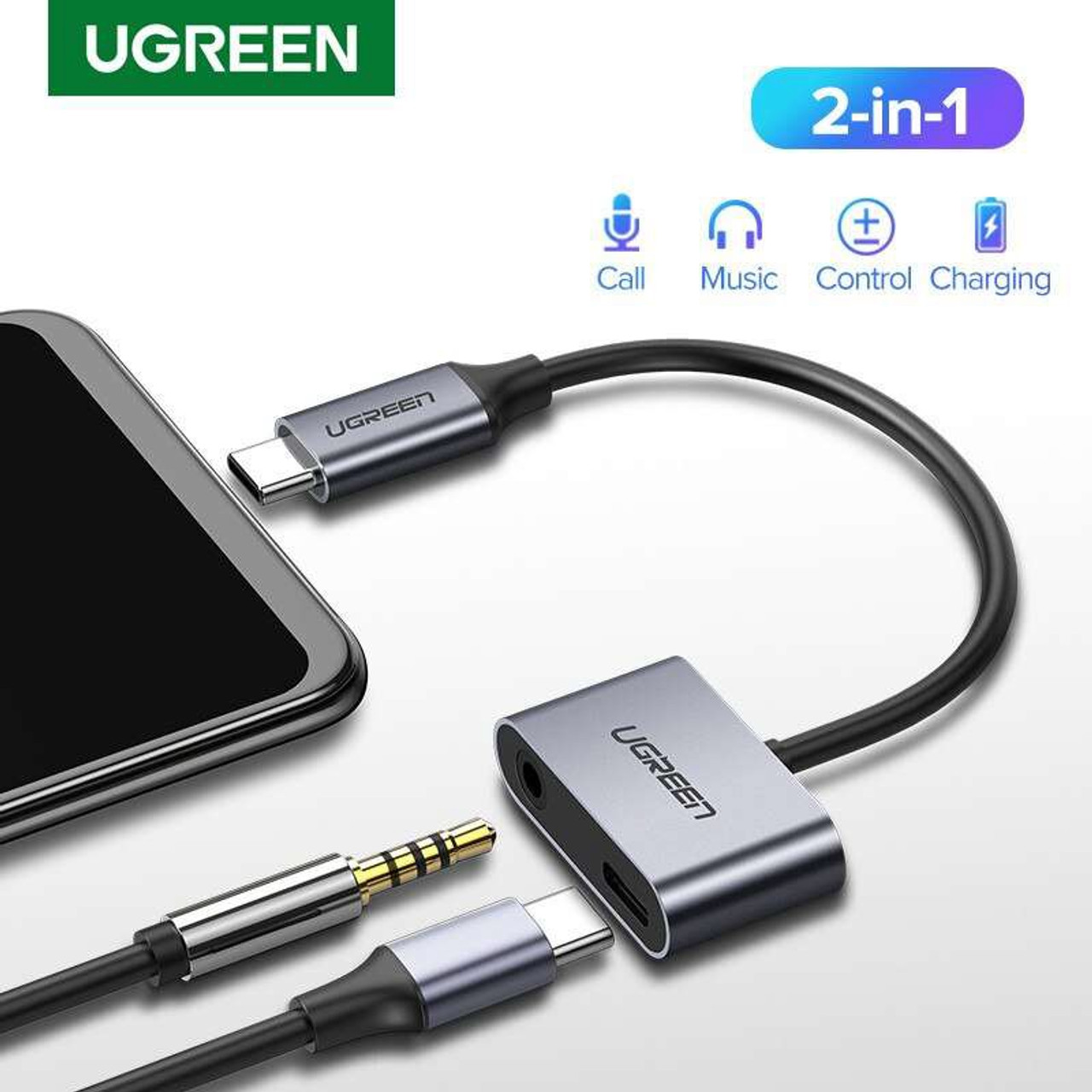 UGREEN USB-C to 3.5mm Audio + USB-C Charging Adapter, AYOUB COMPUTERS