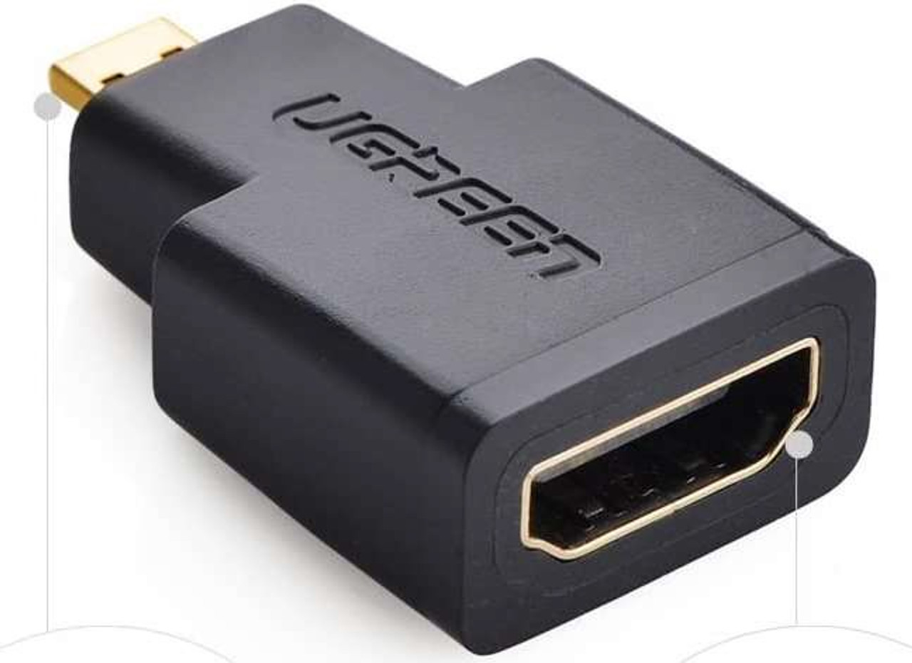 Micro HDMI Male to HDMI Female Video Adapter 10 in. - Black - Micro Center