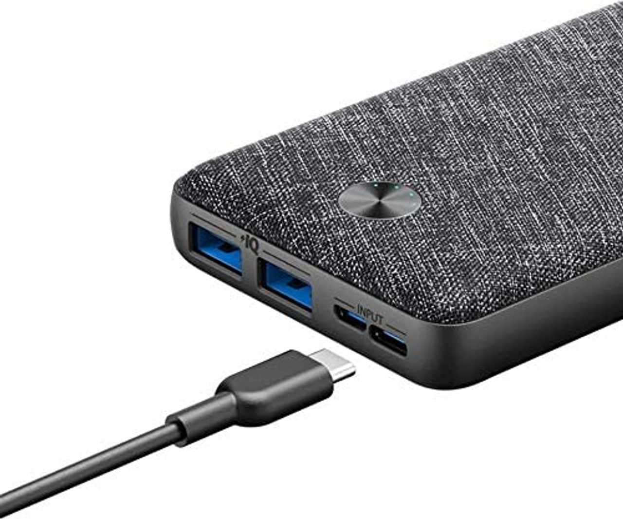 Anker Powercore Essential 20000mAh Power Bank, Fabric Black