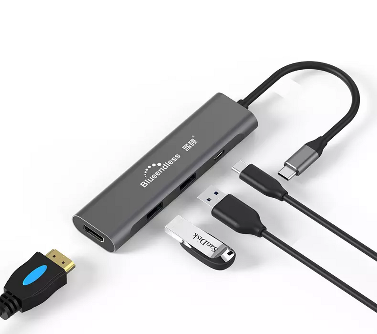 Type C To HDMI With PD Charging and USB 3.0 Adapter – Honeywell Connection