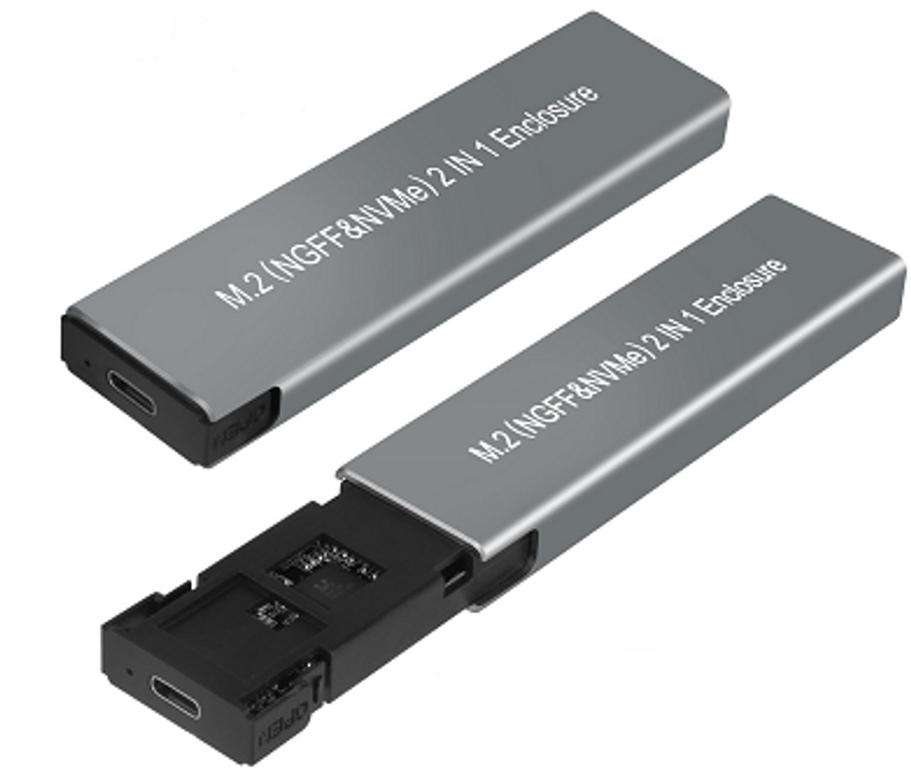 Ugreen M.2 NVME SSD Enclosure with 2 in 1 USB-C and USB-A Ports Overview 