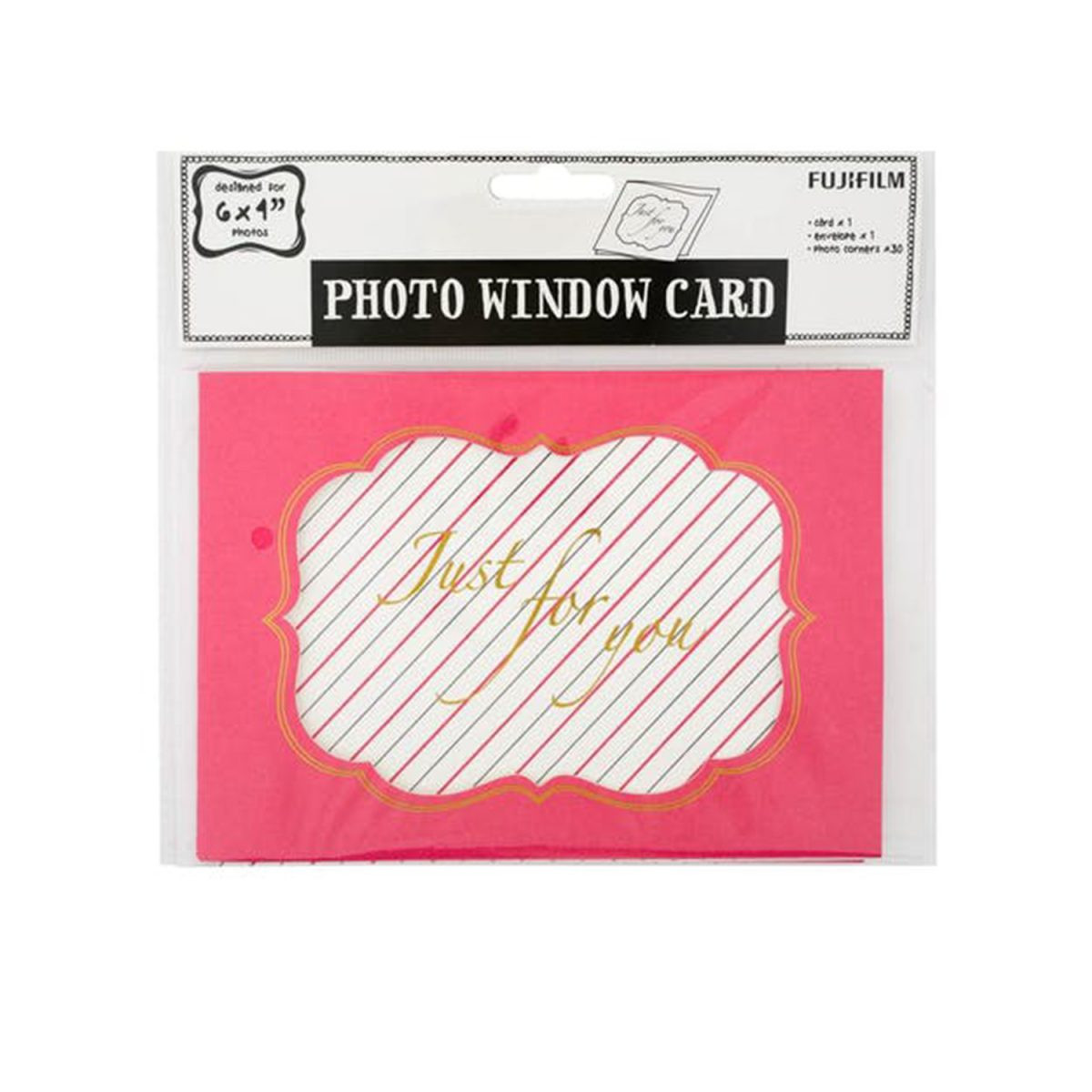 FUJIFILM INSTAX PHOTO WINDOW FRAME CARD PINK | FUJACINSWF6X4PINK ...