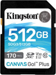 Kingston SD Card 512GB 170MB CANVAS Go Plus | SDG3/512GB