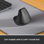 Logitech Lift Vertical Wireless Ergonomic Mouse - Graphite | 910-006473