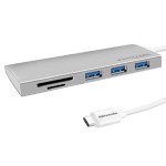 Promate Ultra fast USB-C Hub - Silver | SYNCHUB-C3.SILVER