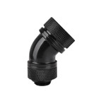 Thermaltake Pacific G14 PETG Tube 45-Degree Compression 16mm OD – Black | CL-W096-CA00BL-A