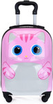 Kids Cartoon Trolley Suitcase – Pink Cat Design | ABS7