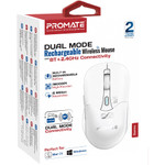 Promate Wireless Rechargeable Mouse Dual Mode - White | SAMO