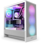 NZXT H5 Flow RGB Edition White Compact Mid-tower Airflow Case | CC-H52FW-R1