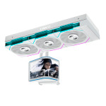 Lian Li HydroShift II OLED Curved 360P28 - 360mm AIO Liquid CPU Cooler - White | GHS2OLDC36TW