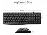 Micropack Compact Wired Keyboard, Black | K206