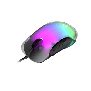 Porodo 8D Crystal shell gaming mouse,8 programmable Buttons, Crystal Shell 7RGB| PDX315