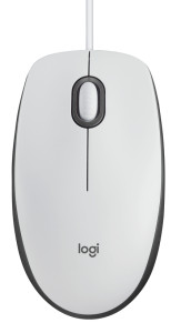 Logitech M100 USB Mouse, White | 910-006764