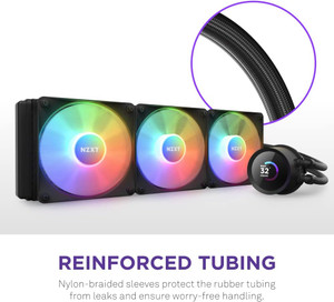 NZXT Kraken Elite 360 RGB AIO Liquid Cooler With LCD Display & RGB Fans Black | RL-KR36E-B1