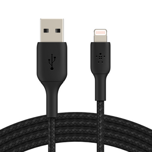 Belkin Boost Braided Lightning to USB-A Cable -3M, Black| CAA002BT3MBK