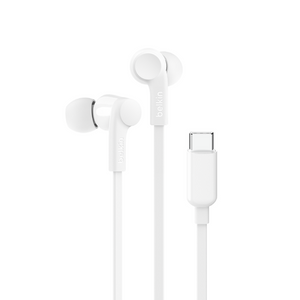 Belkin SoundForm Wired Earbuds with USB-C Connector, White|G3H0002BTWHT