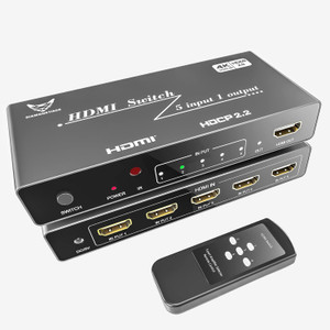 IWAYS HDMI Switch 4K 5-input ,1-output With IR Remote Control |IW-4K501S