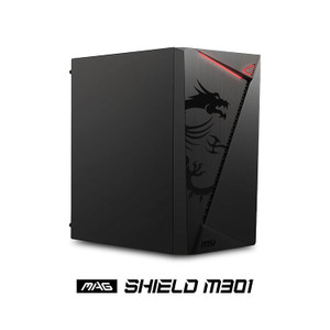 MSI Alloy Steel Mag Shield M301 Micro-ATX Tower Gaming Pc Case (Black,1 X 120Mm Non-Led Fans, USB 3.2 Gen 1 Type-A, M-ATX, Mini-Itx), Black | PAG-SHILED-M301