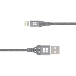 Promate Nervelink-I Ultra-Slim With Lightning Cable, 1.2 Meter Length, Grey | NERVELINK-I.GREY