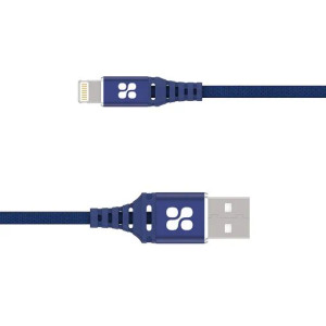 Promate Nervelink-I Ultra-Slim With Lightning Cable, 1.2 Meter Length, Blue | NERVELINK-I.BLUE