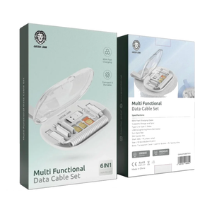 Green Lion Multifunctional Data Cable Set - White | GNMLDTCBSETWH