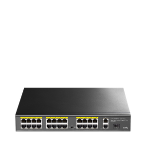 Cudy 24-Port 10/100M PoE+ Switch with 2 Gigabit Uplink Ports and 1 SFP Slot | FS1026PS1