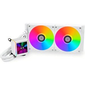 Lian Li Galahad II LCD 280 – AIO- Asetek 8th Gen – 2.88” IPS LCD Screen Liquid Cooler- Pre-Installed ARGB Daisy-Chainable Fans Or UNI FAN SL-INF Fans – White | GA2ALCD28W