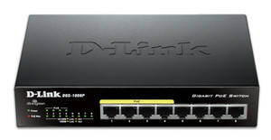 Dlink 8-Port Gigabit Unmanaged Desktop PoE Switch | DGS-1008P