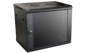 D-Link 6U (600*600mm) Wall Mount Rack with Glass Door | NWR-6U-6060-BL-GL