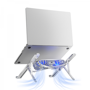 WIWU S400 PRO 2 IN 1 laptop stand with Fan ,Silver | S400PRO