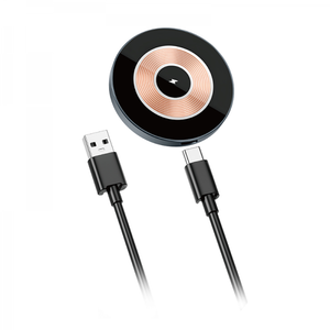 WIWU Wi-W008 15W Transparent Magnetic Wireless Charger Black | WI-W008-BLK