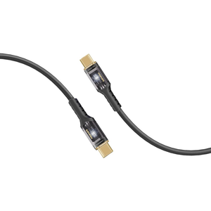 Promate High Tensile Transparent 100W Power Delivery USB-C Cable with LED Light | LUCIDLINE-CC200.BLACK