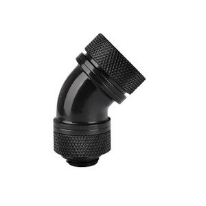 Thermaltake Pacific G14 PETG Tube 45-Degree Compression 16mm OD – Black | CL-W096-CA00BL-A