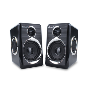 Kisonli T-005 Computer Mini Speaker- Black and Silver | T-005