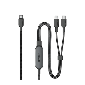 Anker 2-in-1 140w USB-C to USB-C Cable - 4ft, Black | A8895H11
