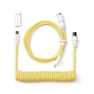 Keychron Coiled Aviator Cable - Type C/A-C - Yellow | CAB-16