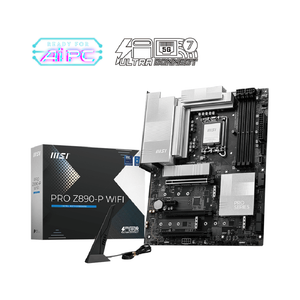MSI PRO Z890-P WiFi 911-7E34-001 Motherboard - LGA 1851, Intel Z890, 4x DDR5, PCIe 5.0, 5G LAN, WiFi 7, 1x M.2 Gen5, ATX