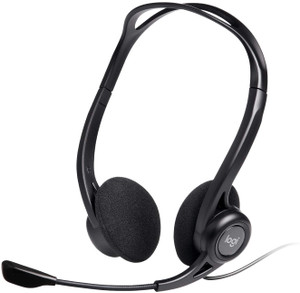 Logitech USB Headset H960 Stereo Headphones with Mic for Calls, Work & Meetings