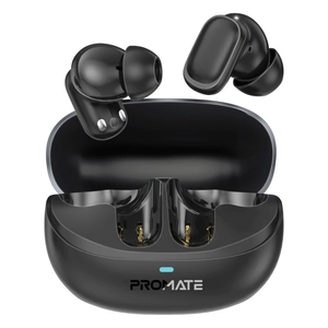 Promate Wireless Earbuds BT with Charging Case High Definition, Black | LUSH-PRO.BLACK