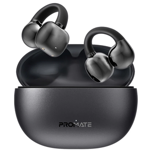 Promate Wireless Earbuds BT with Charging Case Open-Ear Clip-On - Black | AIRCLIP.BLACK