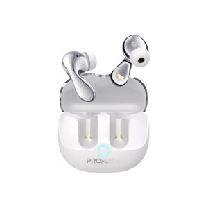Promate Wireless Earbuds BT with Charging Case High Definition - White | BATON