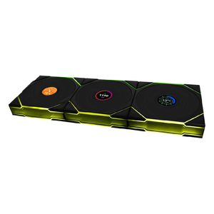 Lian Li UNI FAN TL-LCD Wireless 120 Black Triple Pack With Controller | G99.12TLLCD1W3B.00