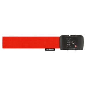 COTECi TSA Customs Combination Lock Luggage Strap - Black & Red | TR-004-BG-BK-RD