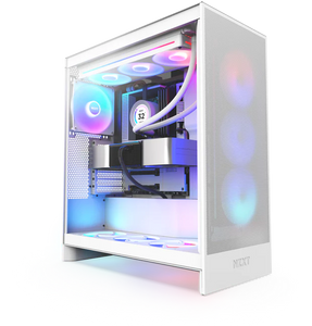 NZXT H7 Flow RGB Edition White Mid-Tower Airflow Case | CM-H72FW-R1
