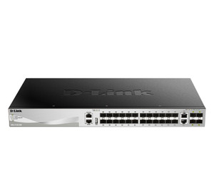 DLink L3 Fiber Managed Switch 30 Port 24 SFP 2 Port 10Ge 4 SFP+ | DGS-3130-30S