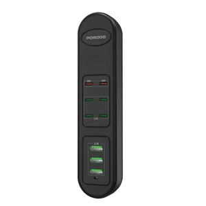 Porodo 50W Multi-Port USB Charging HUB - Black | PD-FWCH032-BK